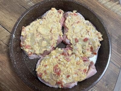 Kepta kiauliena po kiaušinių apdaru Žingsnis 4