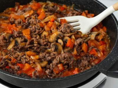 Makaronų ir faršo apkepas Žingsnis 6