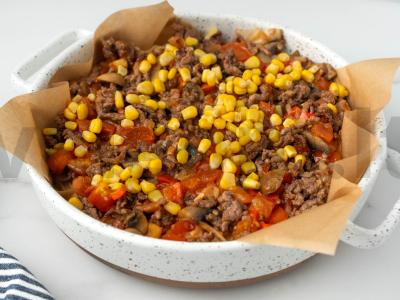 Makaronų ir faršo apkepas Žingsnis 9