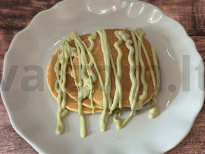 Kokosų blynai su pistacijų šokoladu Žingsnis 5