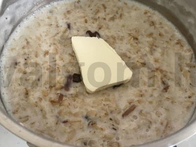 Avižinė košė su džiovintais vaisiais ir razinomis Žingsnis 6