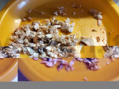 Sluoksniuotas salotas su burokėliais ir žuvimi Žingsnis 2