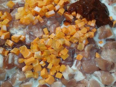 Troškinta kiauliena su morkomis, svogūnais, pievagrybiais ir rukola Žingsnis 5