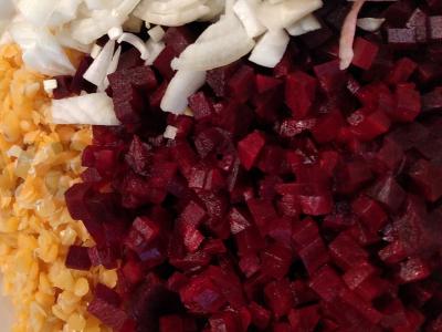 Vegetariška raudonosios lęšio ir žaliųjų žirnelių salotos Žingsnis 4