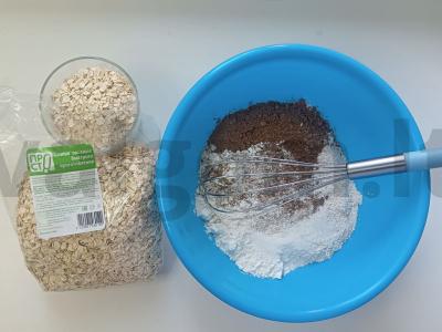 Šokoladiniai avižiniai sausainiai Žingsnis 1