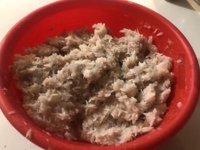 Dietiniai kopūstai su žuvimi ir ryžiais Žingsnis 2