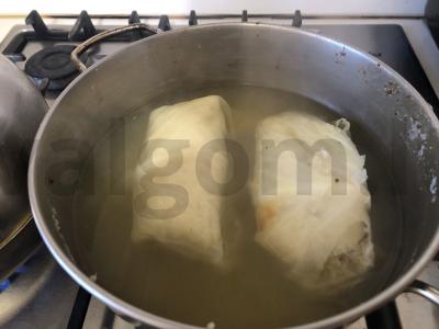 Dietiniai kopūstai su žuvimi ir ryžiais Žingsnis 6