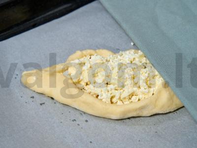 Baltyminis adžarų hachapuri su varške Žingsnis 8