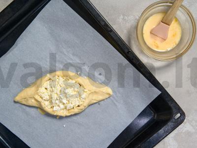 Baltyminis adžarų hachapuri su varške Žingsnis 9