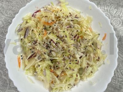 Salotos su kopūstais ir raudonuoju svogūnu pagrindine nuotrauka