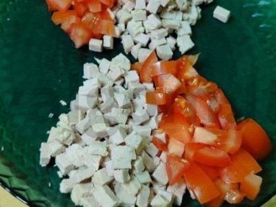 Daržovių salotas su kiaulienos nugarine Žingsnis 4