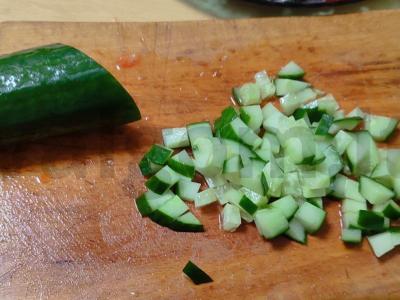 Daržovių salotas su kiaulienos nugarine Žingsnis 7