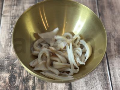 Aštrūs kalmarai su sūriu ir ryžiais Žingsnis 1