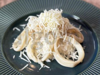 Aštrūs kalmarai su sūriu ir ryžiais Žingsnis 5