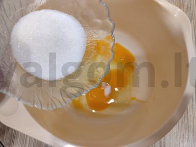 Blynai su šokoladiniu-apelsininiu įdaru Žingsnis 2