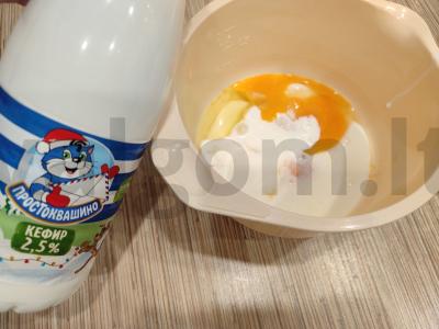 Blynai su šokoladiniu-apelsininiu įdaru Žingsnis 3