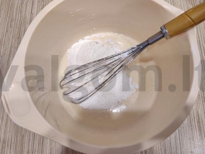 Blynai su šokoladiniu-apelsininiu įdaru Žingsnis 5