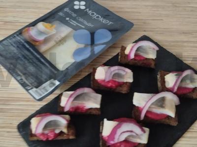 Užkandžių sumuštiniai su burokėliais ir silke Žingsnis 6