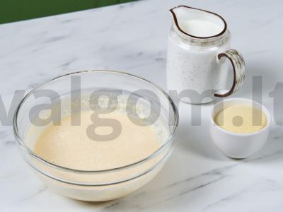 Varškės apkepas su bananas Žingsnis 3