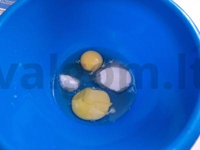 Blynai su grietinėlėmis ir vandeniu Žingsnis 1