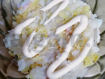 Salotas „Šprotai po šubą“ Žingsnis 4