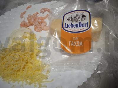 Kepta lašiša su gaudos sūriu ir krevetėmis Žingsnis 2