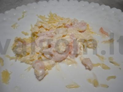 Kepta lašiša su gaudos sūriu ir krevetėmis Žingsnis 3