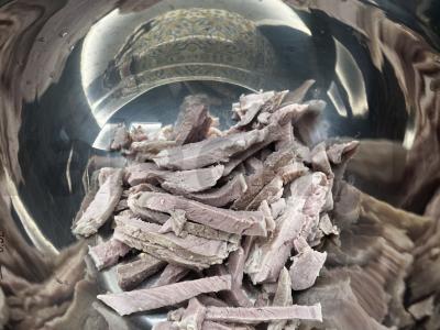 Salotas su daikonu, mėsa ir kiaušiniu Žingsnis 2