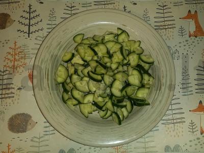 Salotas „Skonių purslai“ Žingsnis 1