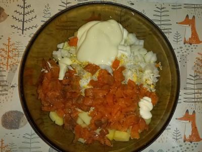 Salotas „Skonių purslai“ Žingsnis 6