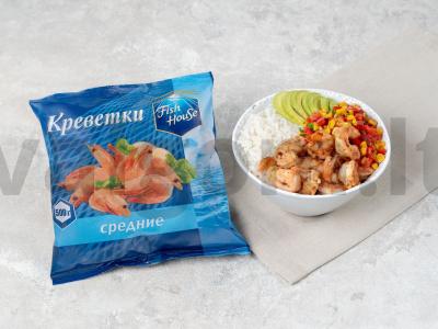 Indų su keptomis krevetėmis pagrindine nuotrauka