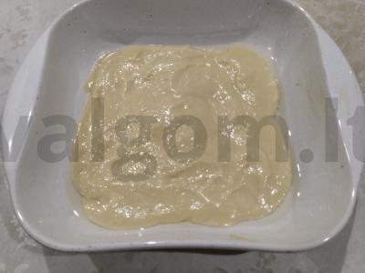 Švelnus rūkytos pieno pyragas su uogiene Žingsnis 5