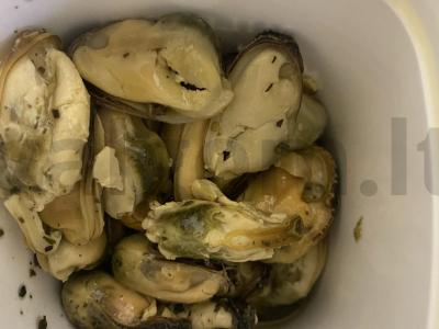 Salotos su milžiniškomis midijomis, keptu svogūnu ir avokadu Žingsnis 3