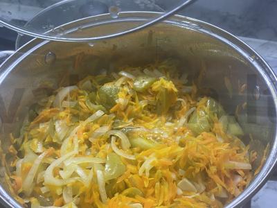 Žaliųjų pomidorų salotos žiemai Žingsnis 6