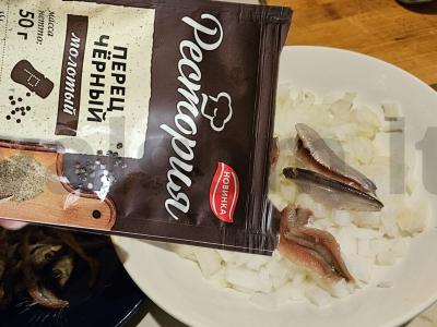 Užkandis iš silkės pomidorų padaže Žingsnis 3