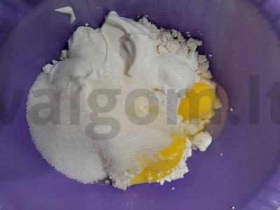 Karališka vatruška su varške ir grietine Žingsnis 1