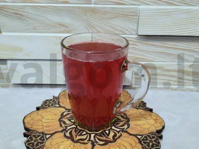 Šalčio kompotas iš uogų ir aviečių su citrinos rūgštimi pagrindine nuotrauka