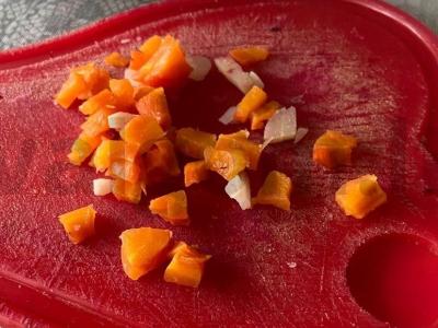 Vinegretas su pipirų mišiniu Žingsnis 3