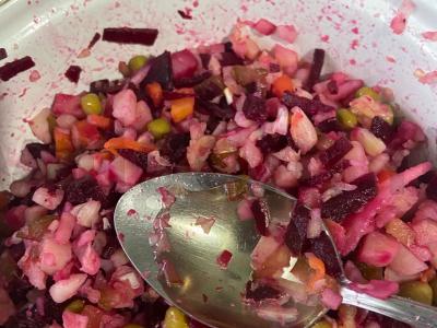 Vinegretas su pipirų mišiniu Žingsnis 10