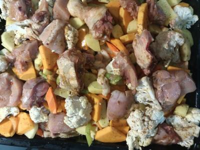 Kepti daržovės su vištiena Žingsnis 4