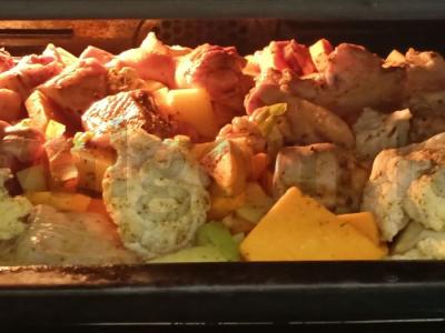 Kepti daržovės su vištiena Žingsnis 5