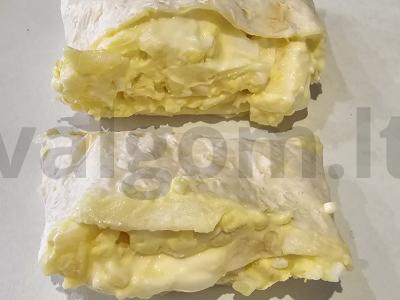 Lavašas su sūriu, kiaušiniu ir majonezu Žingsnis 4