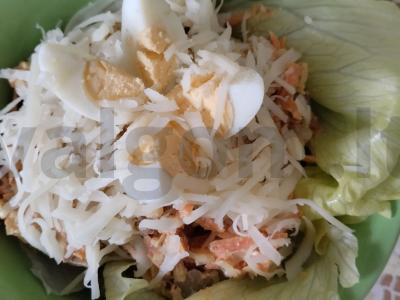 Vištienos kepenėlių ir morkų salotas su sūriu Žingsnis 5