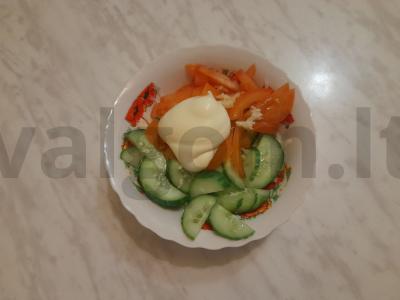 Šviežių kopūstų daržovių salotas Žingsnis 6