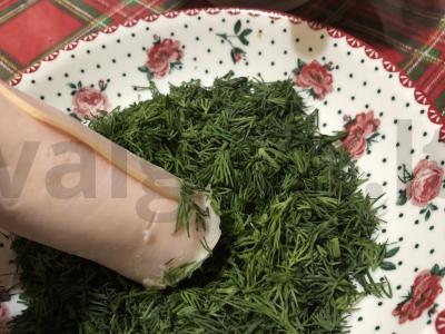 Kalakutų ritinėliai su varške Žingsnis 5