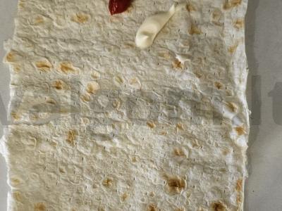 Lavašo vokas su sūriu ir bekonu Žingsnis 1