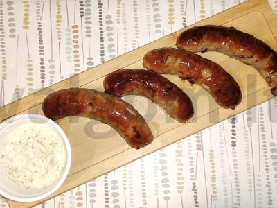 Grietinėlės dešrelės orkaitėje pagrindine nuotrauka