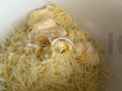 Užkandis iš baklažanų su aštriu sūriu Žingsnis 3