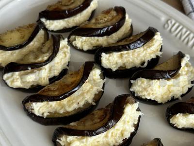 Užkandis iš baklažanų su aštriu sūriu Žingsnis 4