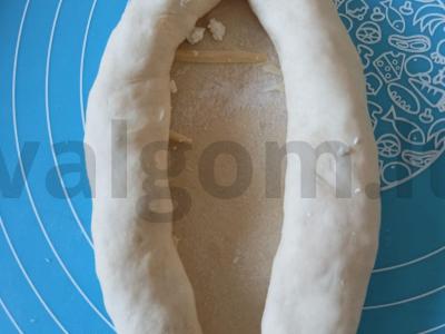 Sūrio paplotėlis su varške ir pomidoru Žingsnis 4